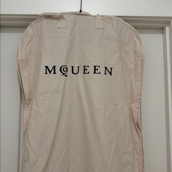 NWT [Alexander McQueen] Kickback Wool Straight Trousers Navy Women’s EU 42/US 28 - Picture 14 of 16